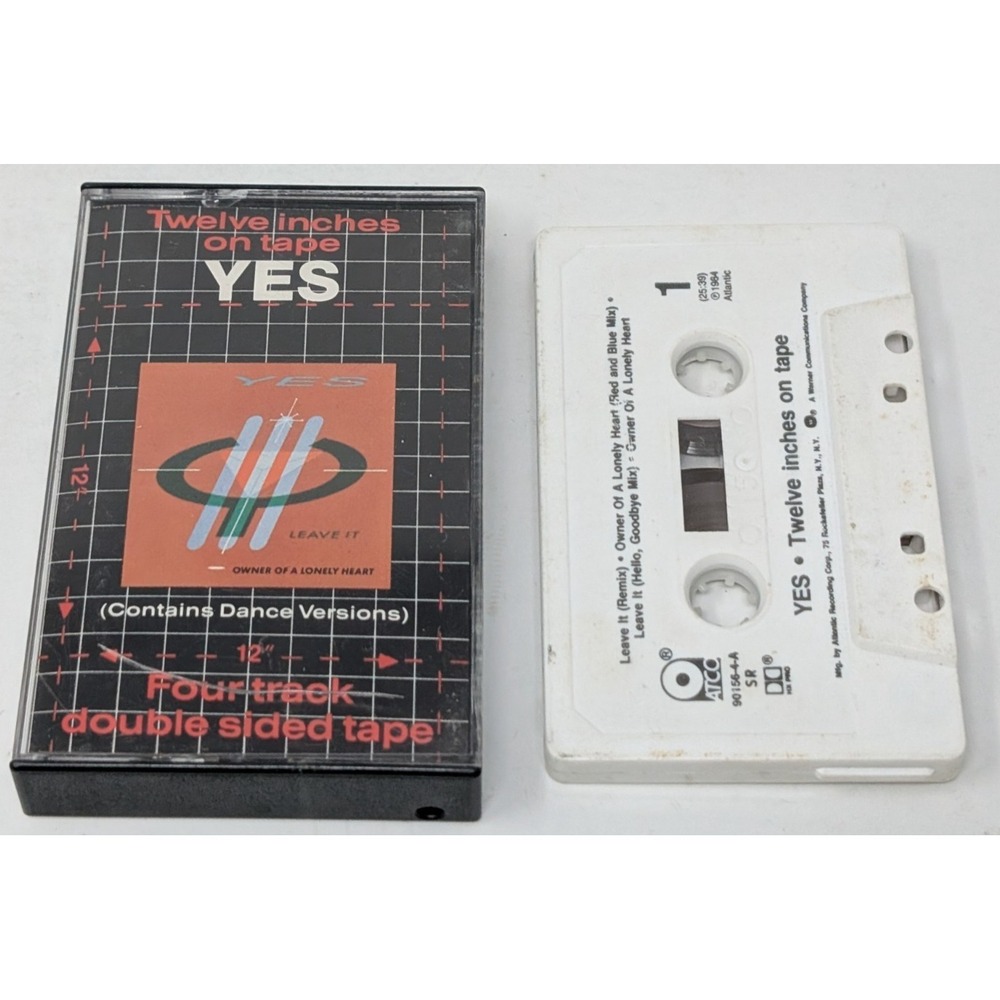 Yes Twelve Inches on Tape cassette Atco 1984 Owner of a Lonely‎ Heart / Leave It